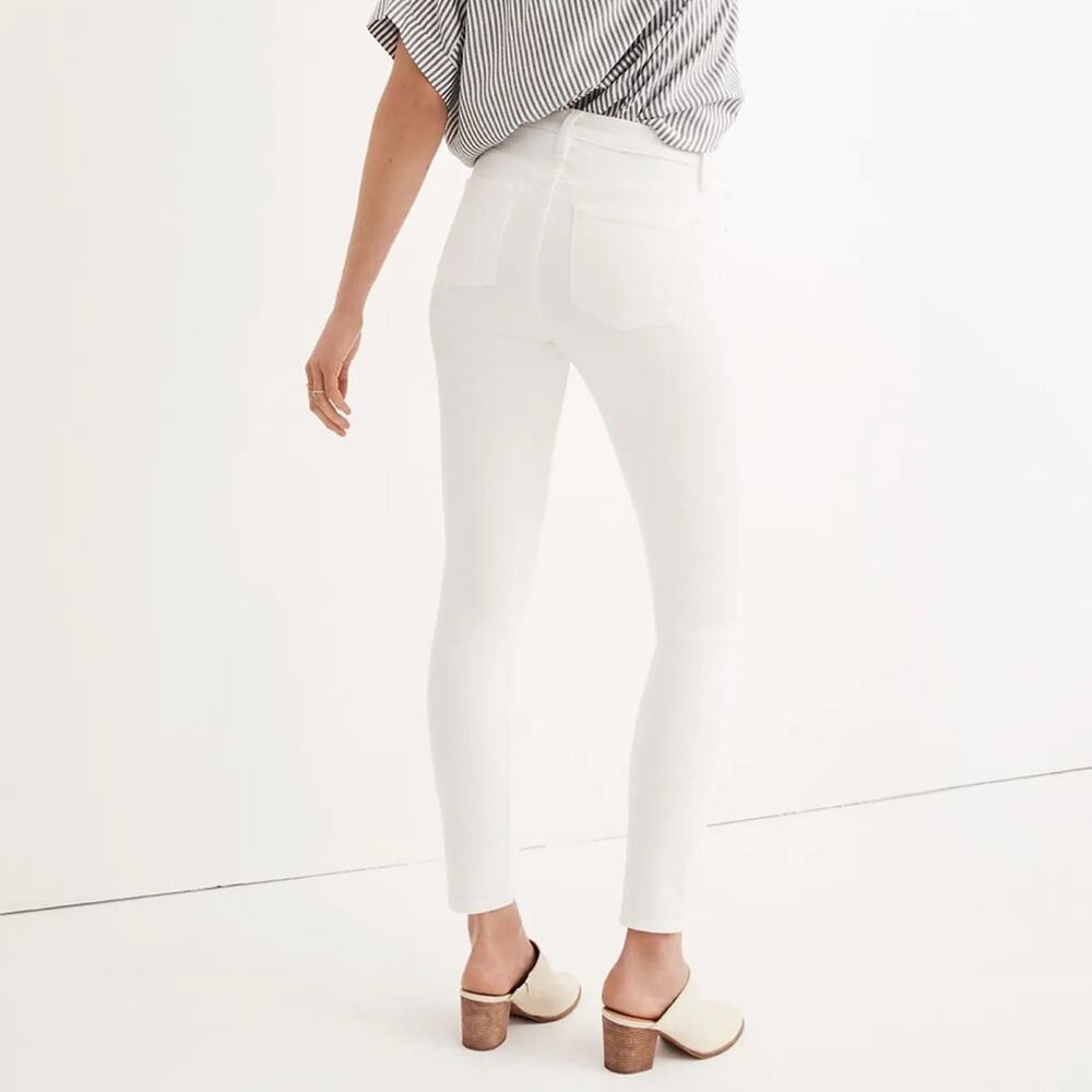 Madewell Petite 9" Mid-Rise Skinny Jeans in Pure White Women’s Size 36 P - Picture 13 of 13